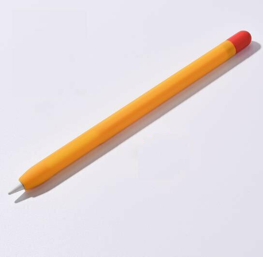 Silicone Protective Pen Case Stylus Contrast Silicone Protective Anti-Drop Pen Cover [XH-746-Sunshine Orange]