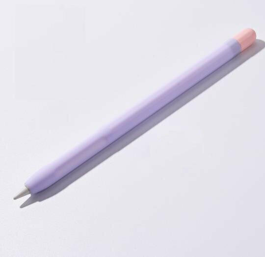 Silicone Protective Pen Case Stylus Contrast Silicone Protective Anti-Drop Pen Cover [XH-746-Hyacinth Purple]