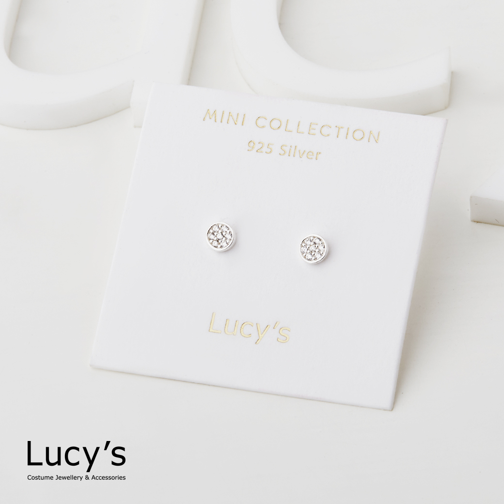 *925純銀〔輕銀系列〕亮點 耳環 (113365)