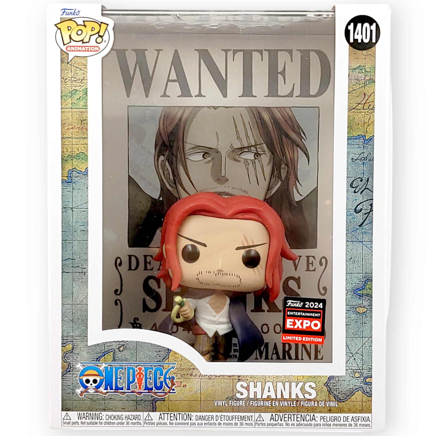 FUNKO POP<One Piece海賊王>紅髮薩古斯(通緝令背景盒)-No.1401