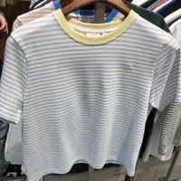 [S] COVERNAT WOMEN'S STRIPED T-SHIRT,LIGHT BLUE, CO2402ST81LB (SCN52)