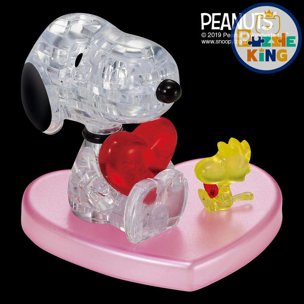 史努比擁抱之心 (立體水晶)