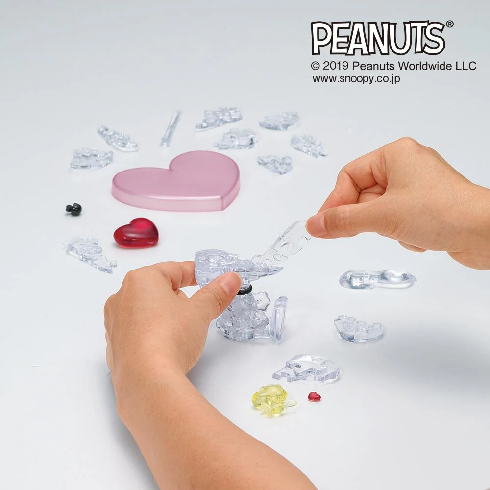 史努比擁抱之心 (立體水晶)