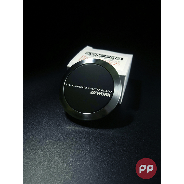 WORK EMOTION 中心蓋(平-銀圈黑面)
