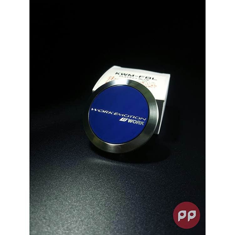 WORK EMOTION 中心蓋(平-銀圈藍面)