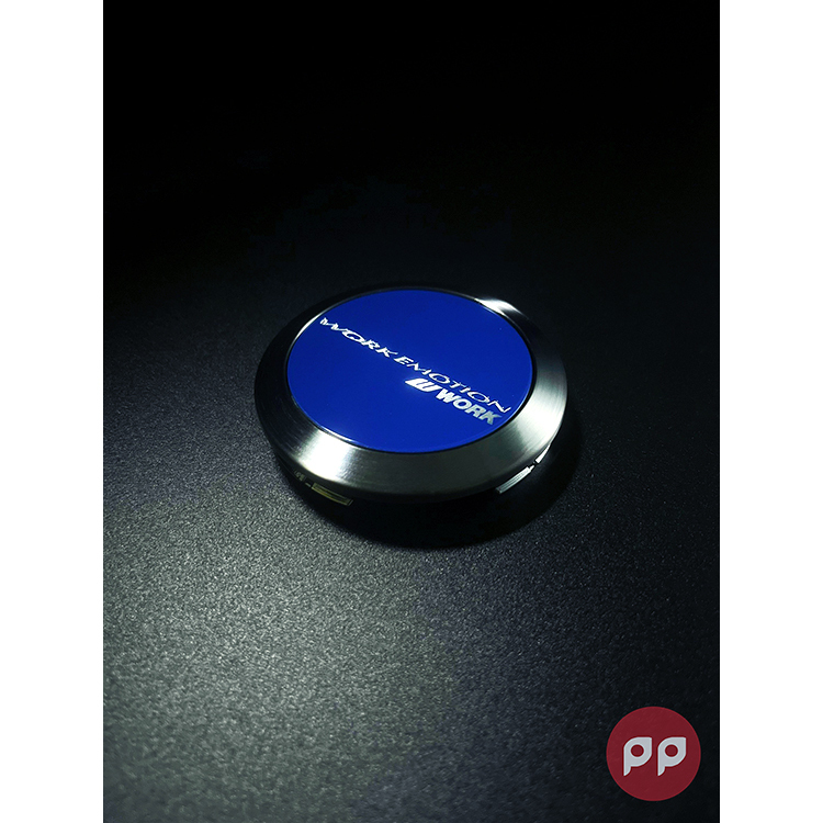 WORK EMOTION 中心蓋(平-銀圈藍面)