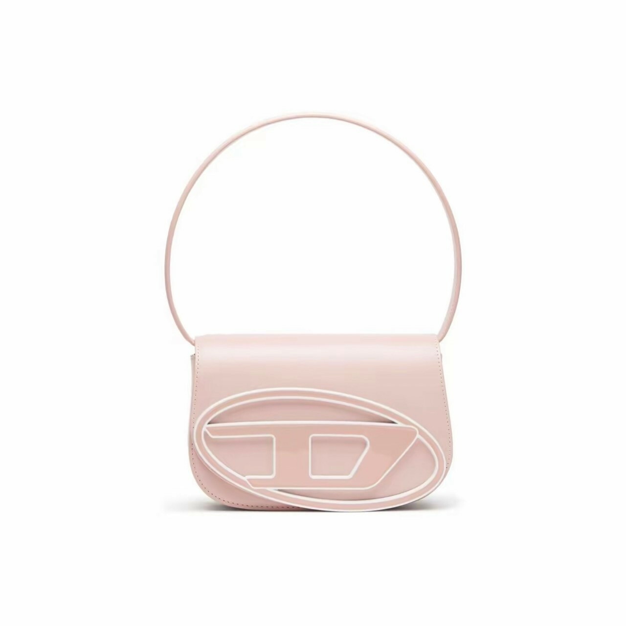 DIESEL 限定櫻花粉D Logo叮噹包 馬卡龍配色