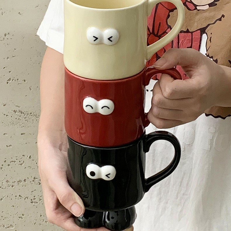 《4303》趣味惡搞大眼馬克杯400ml