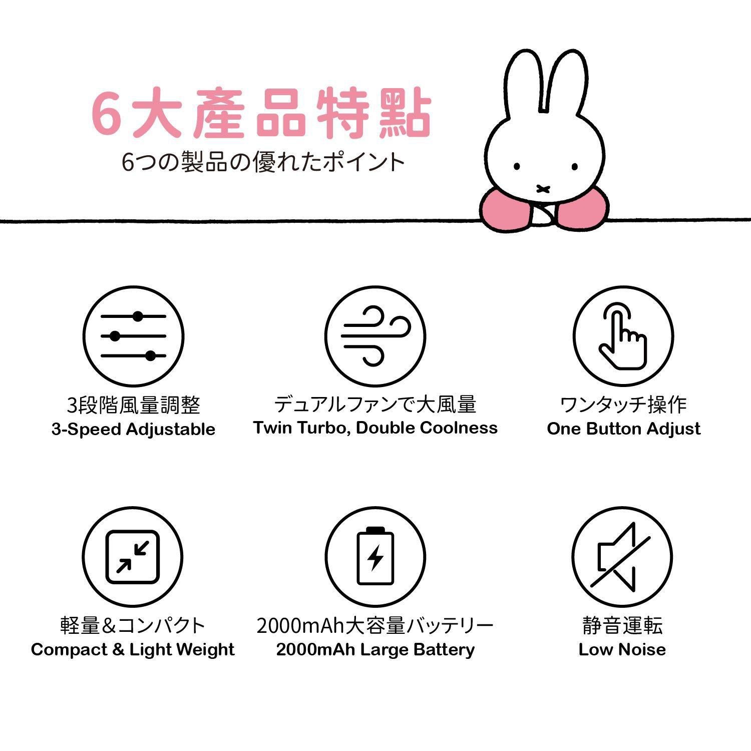 Miffy MIF29坐檯雙風扇