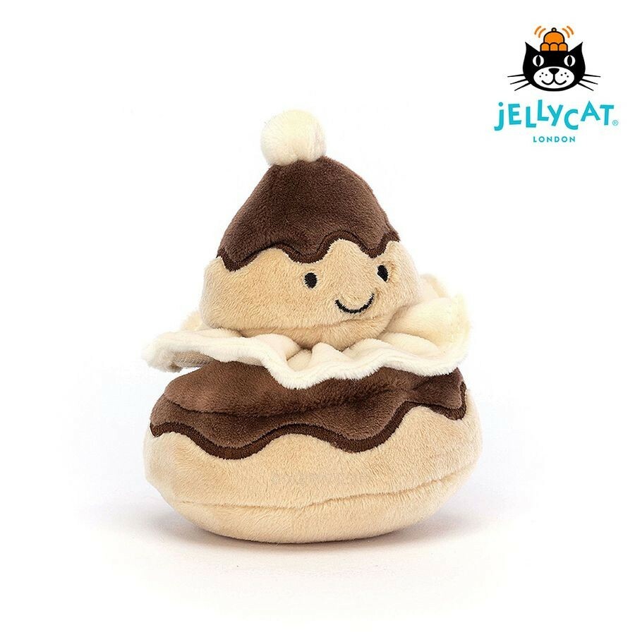 【樂森藥局】英國 Jellycat 法式巧克力泡芙8cm/公分、絨毛玩偶