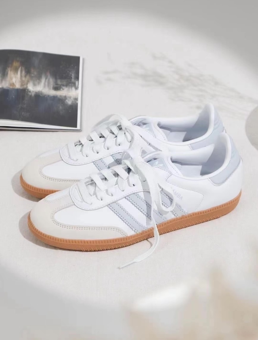Adidas Samba OG White Halo Blue Gum 藍月光 白色 德訓鞋 IE0877