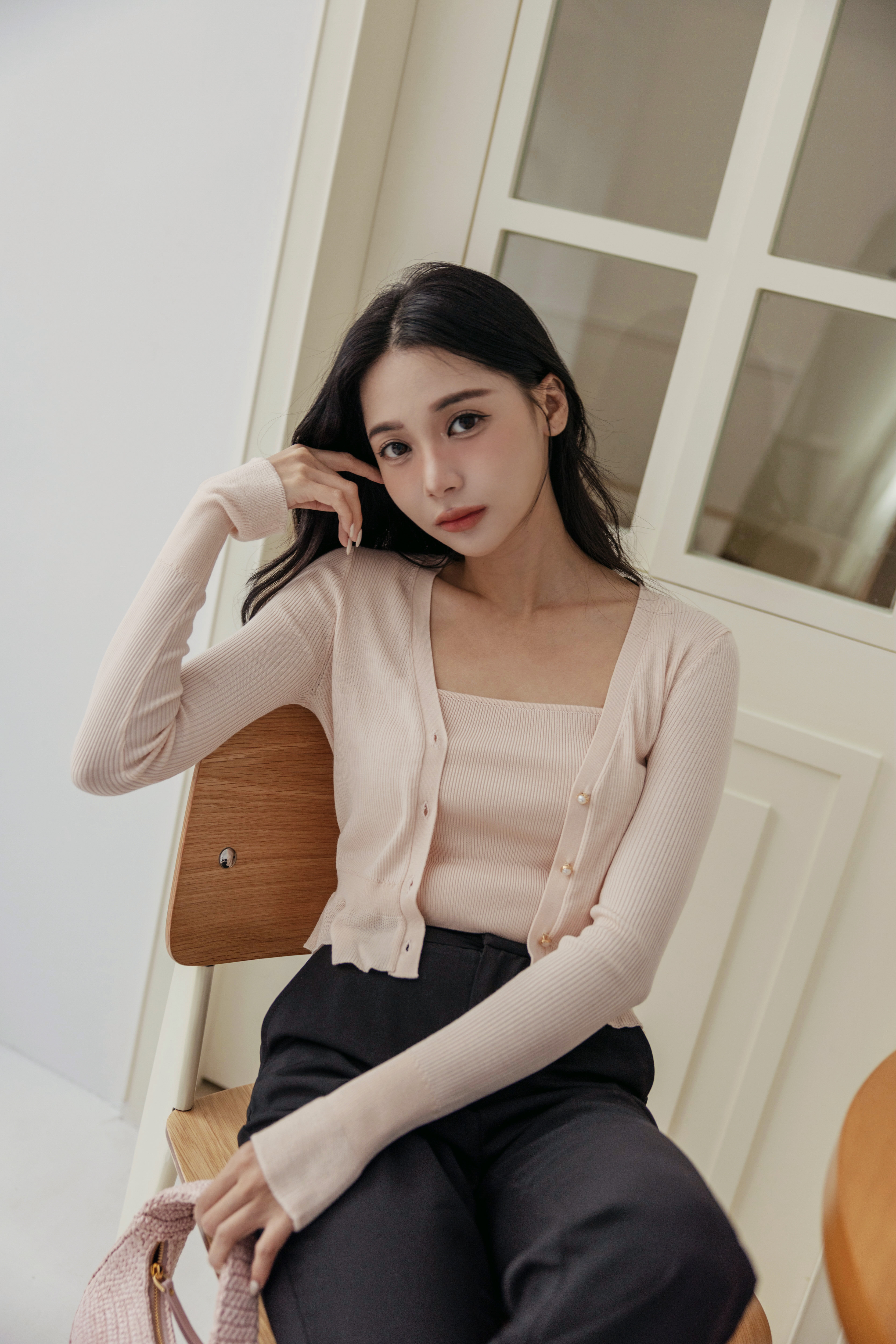 櫻花粉波浪套裝