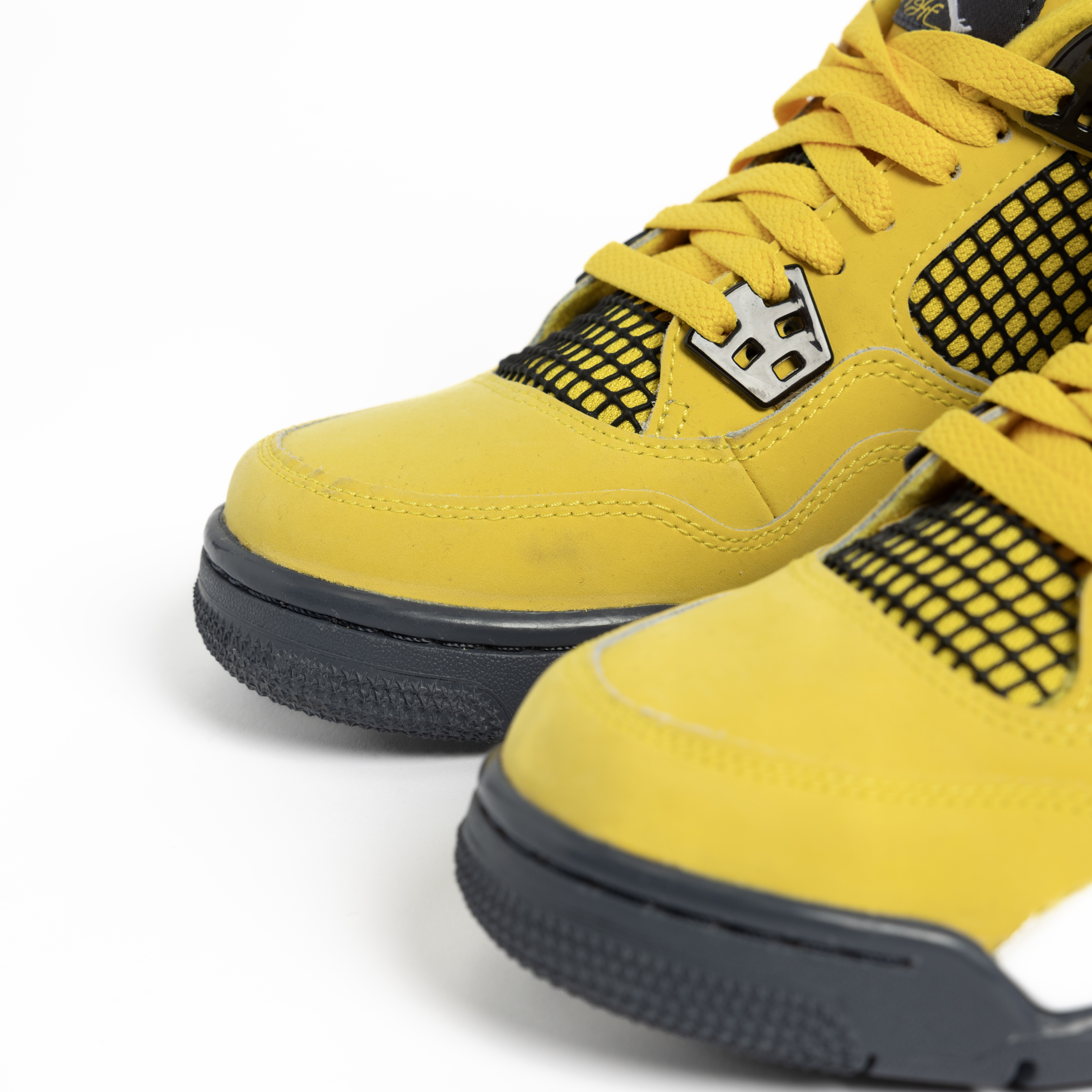 【瑕疵商品 02】-(B9c)-AIR JORDAN 4 RETRO (GS) "TOUR YELLOW" 灰黃-408452 700
