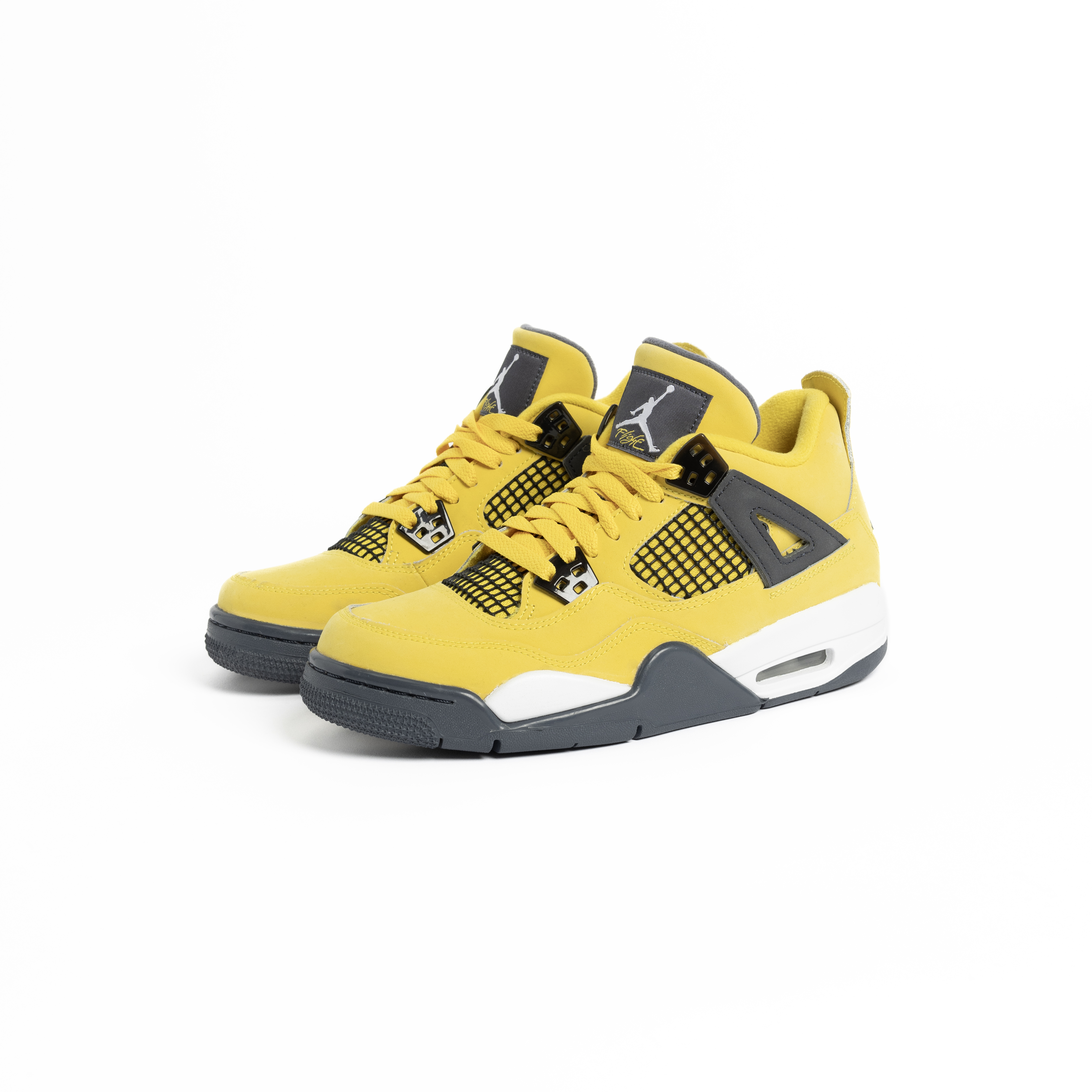 【瑕疵商品 02】-(B9c)-AIR JORDAN 4 RETRO (GS) "TOUR YELLOW" 灰黃-408452 700