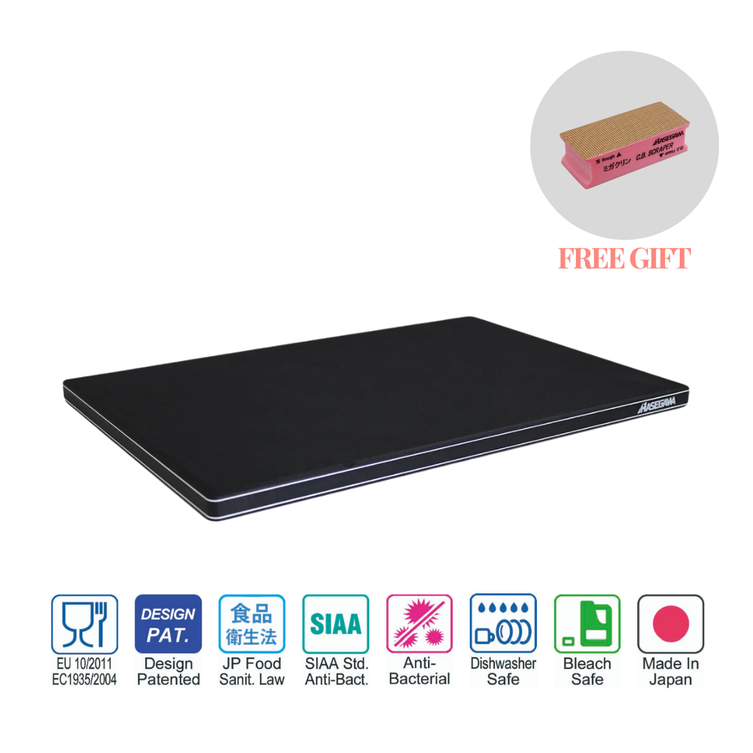 Hasegawa 長谷川 FPEL系列黑色木芯橡膠抗菌砧板