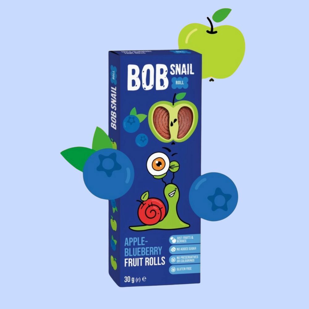 Bob Snail 天然水果卷 - 蘋果藍莓味 (3 x 10g) (93403)