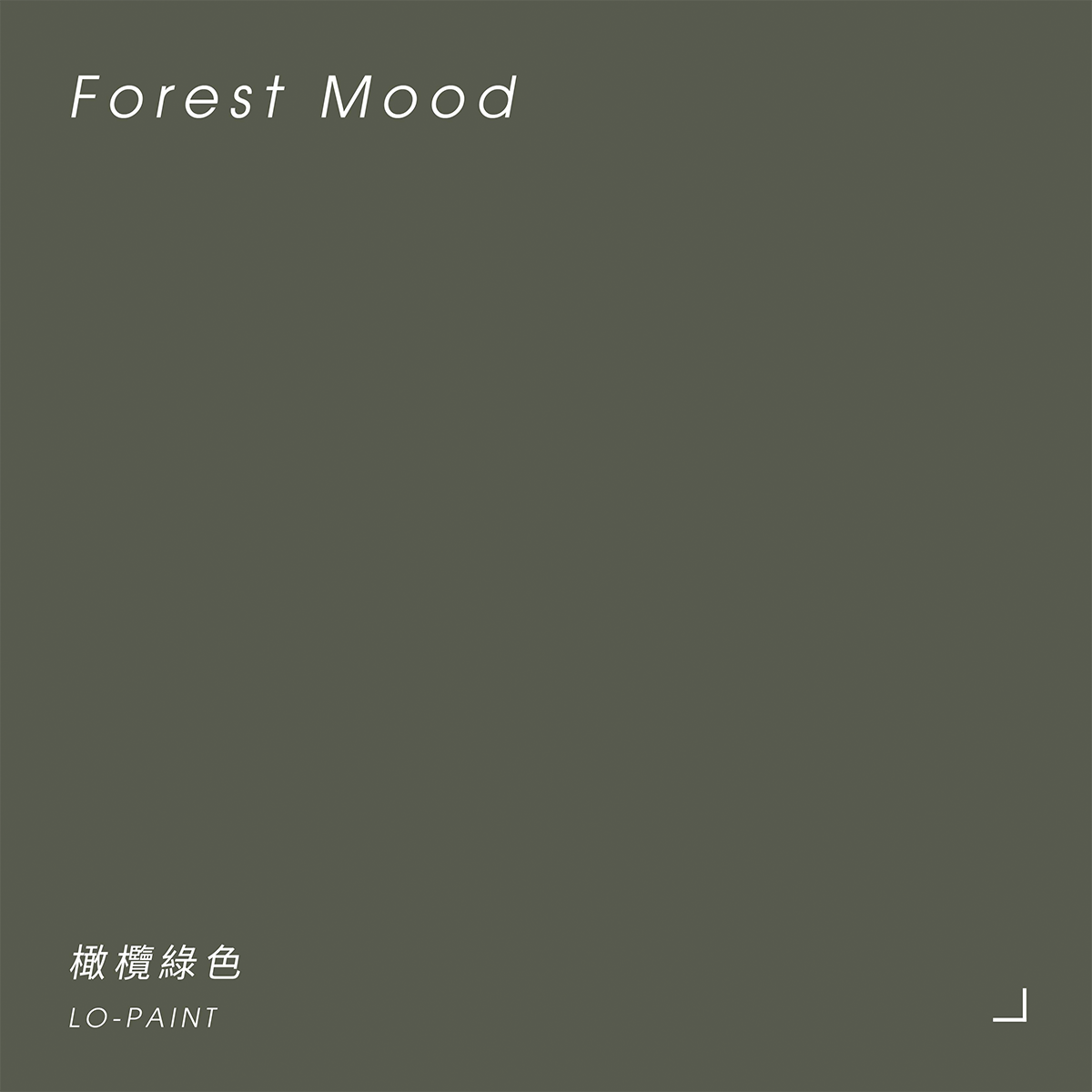 橄欖綠色 Forest Mood｜風格油漆