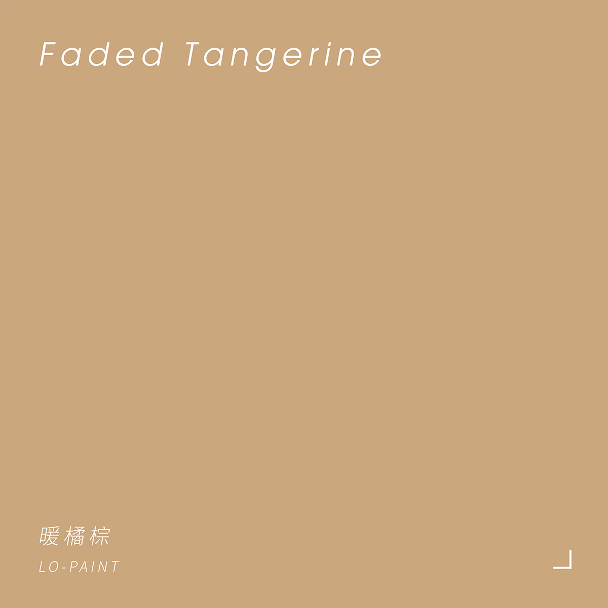 暖橘棕 Faded Tangerine｜風格油漆