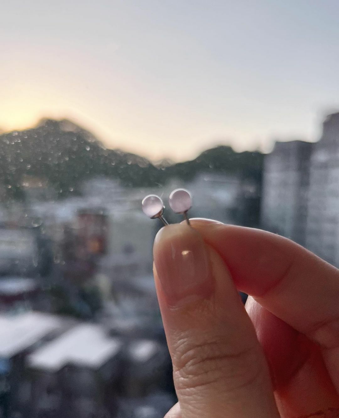 紫鋰輝耳環