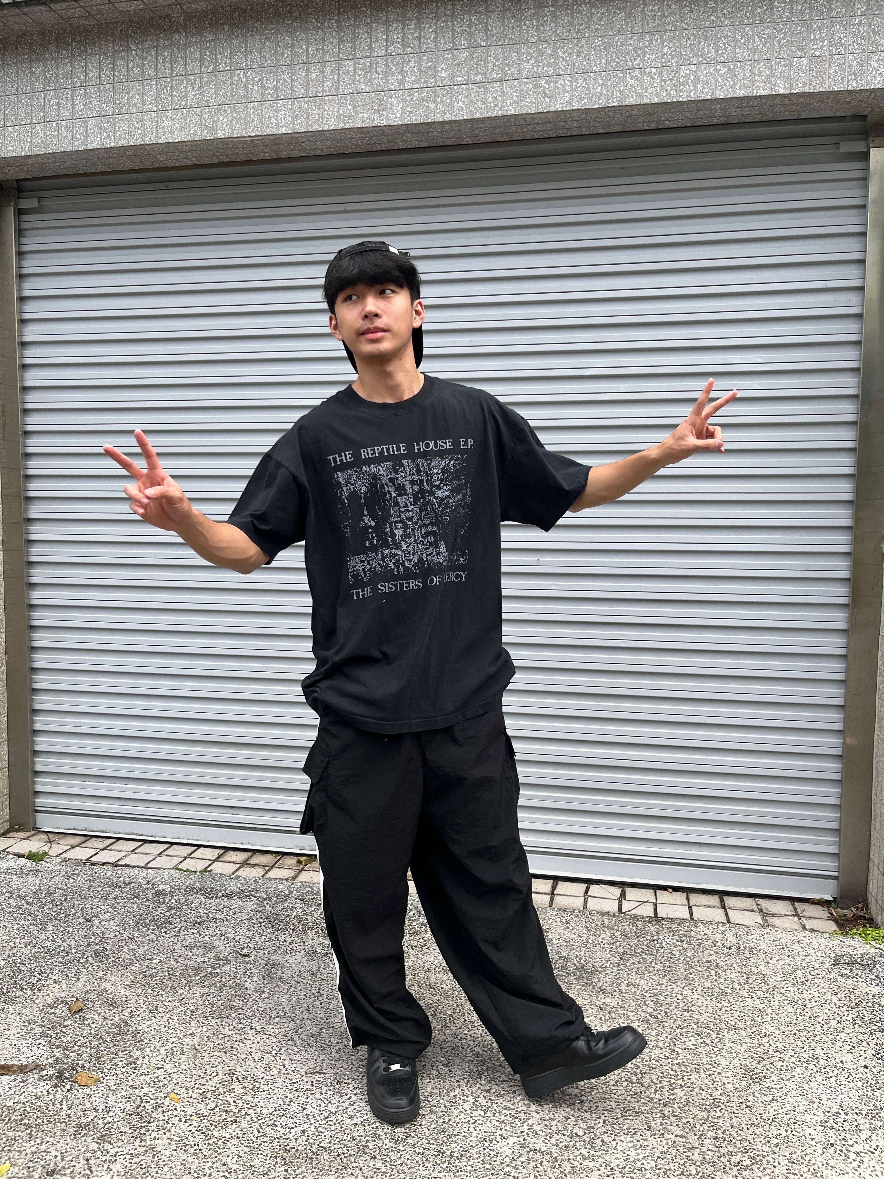 現貨 韓國 復古 樂團 黑白 插圖 短袖