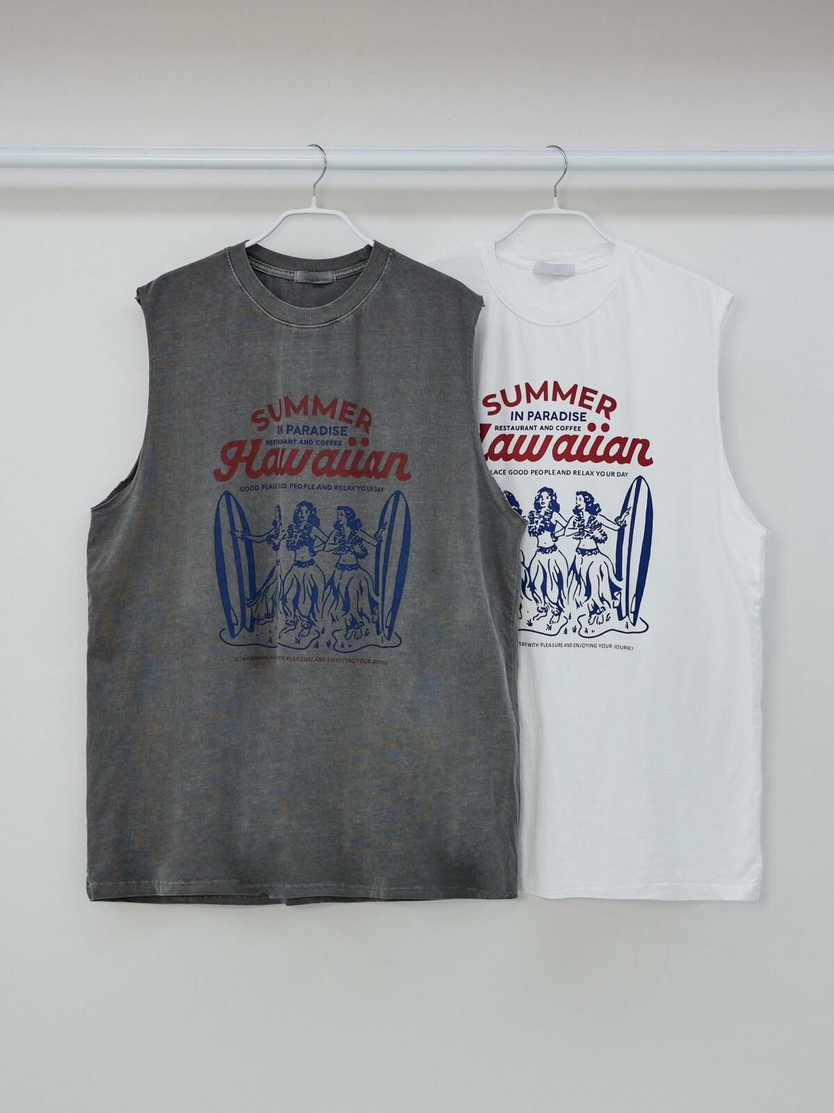 OverSize英文字圖案背心 V1043