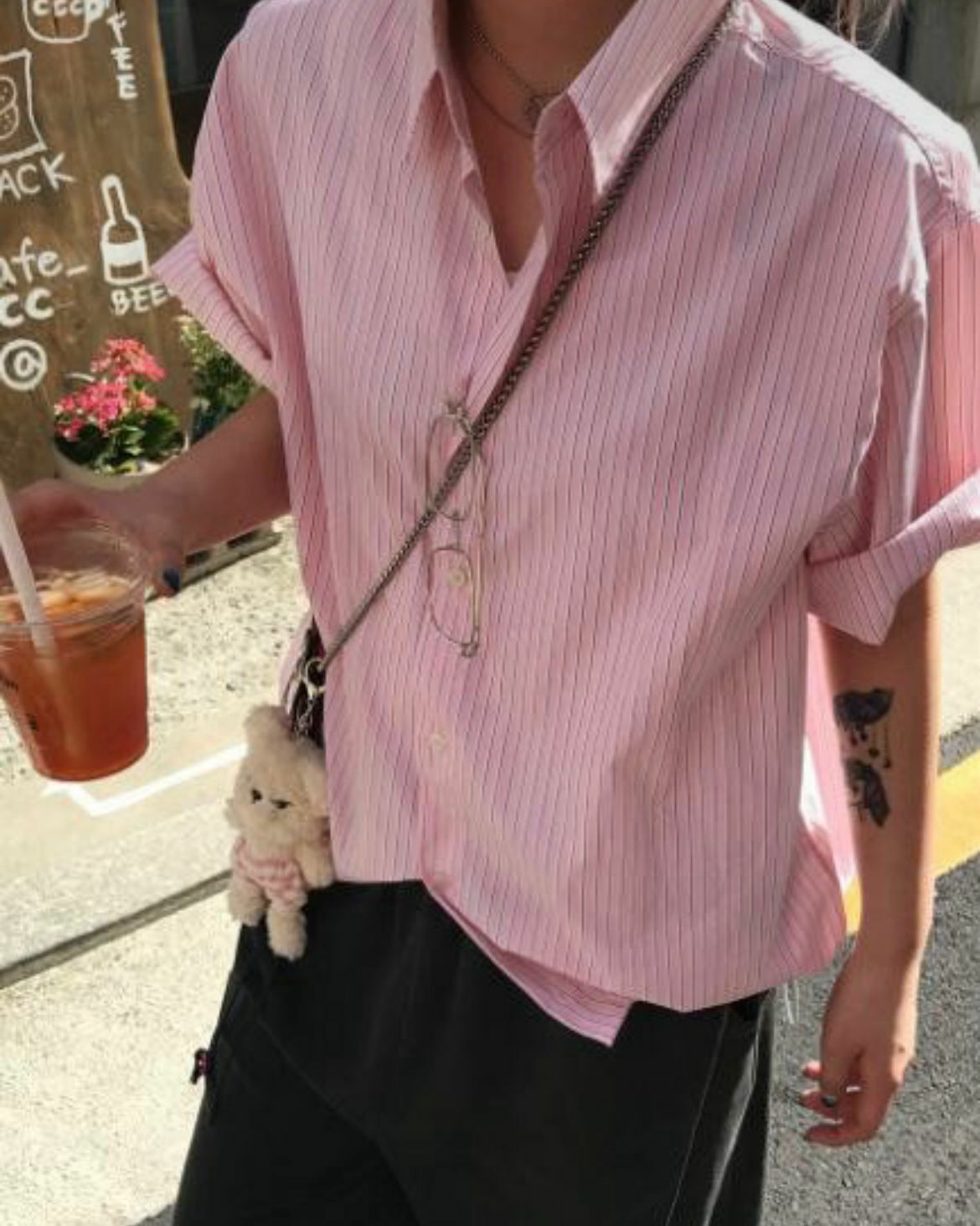 直紋短袖恤衫 S2231