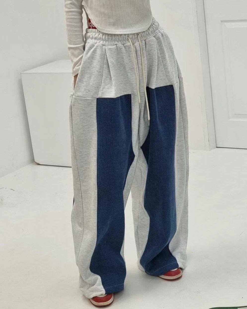 拼色棉質運動褲 P2818