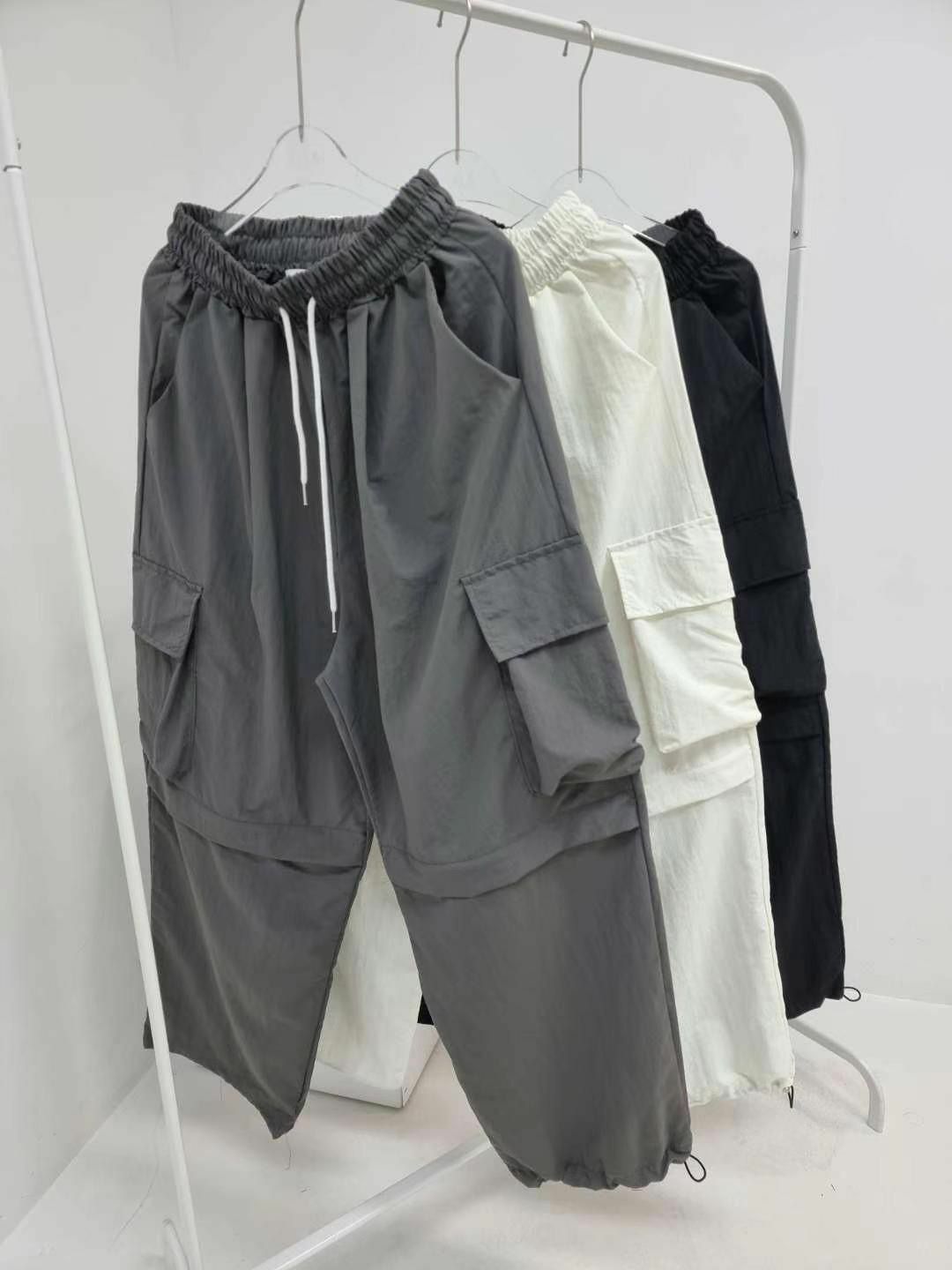 淨色工裝鬆身褲 P2822