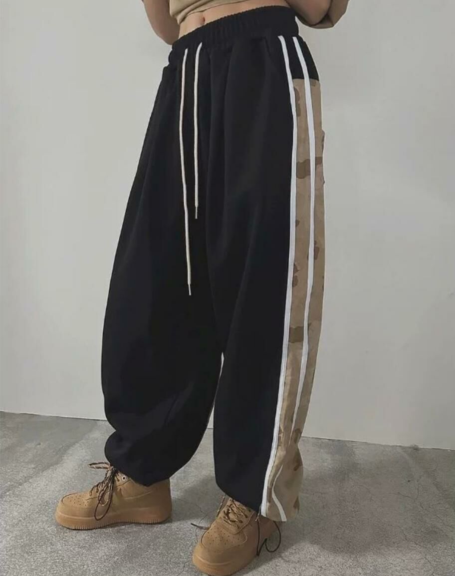 拼迷彩棉質運動褲 P2820