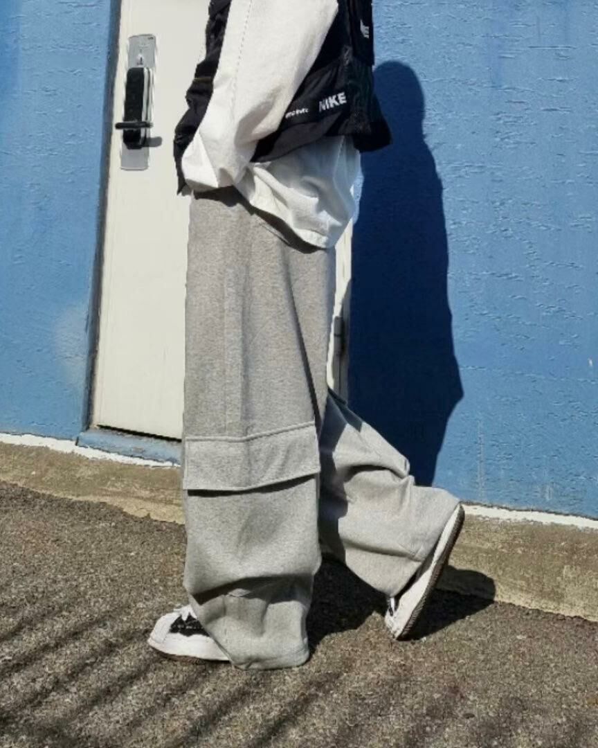 淨色工裝鬆身褲 P2821