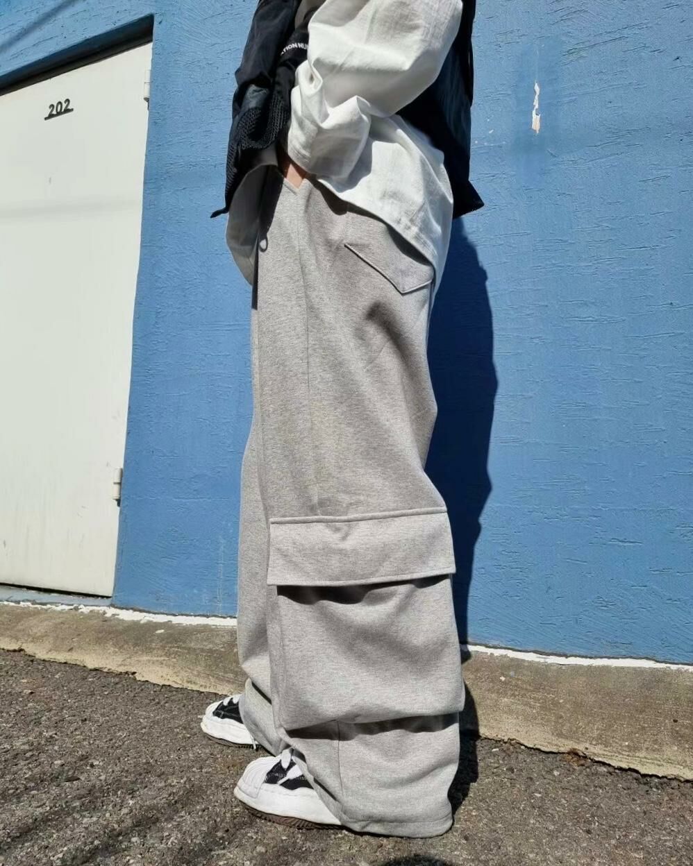 淨色工裝鬆身褲 P2821