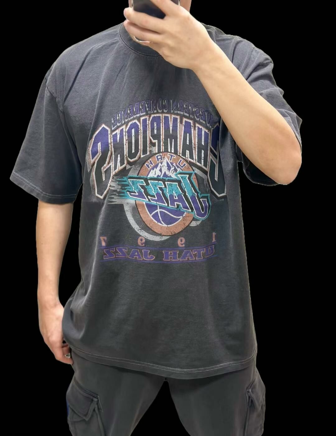 洗水英文字圖案短袖Tee T5460