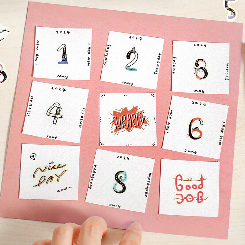 日子_小人國系列 45枚 箔押和紙貼紙包｜日本 BGM