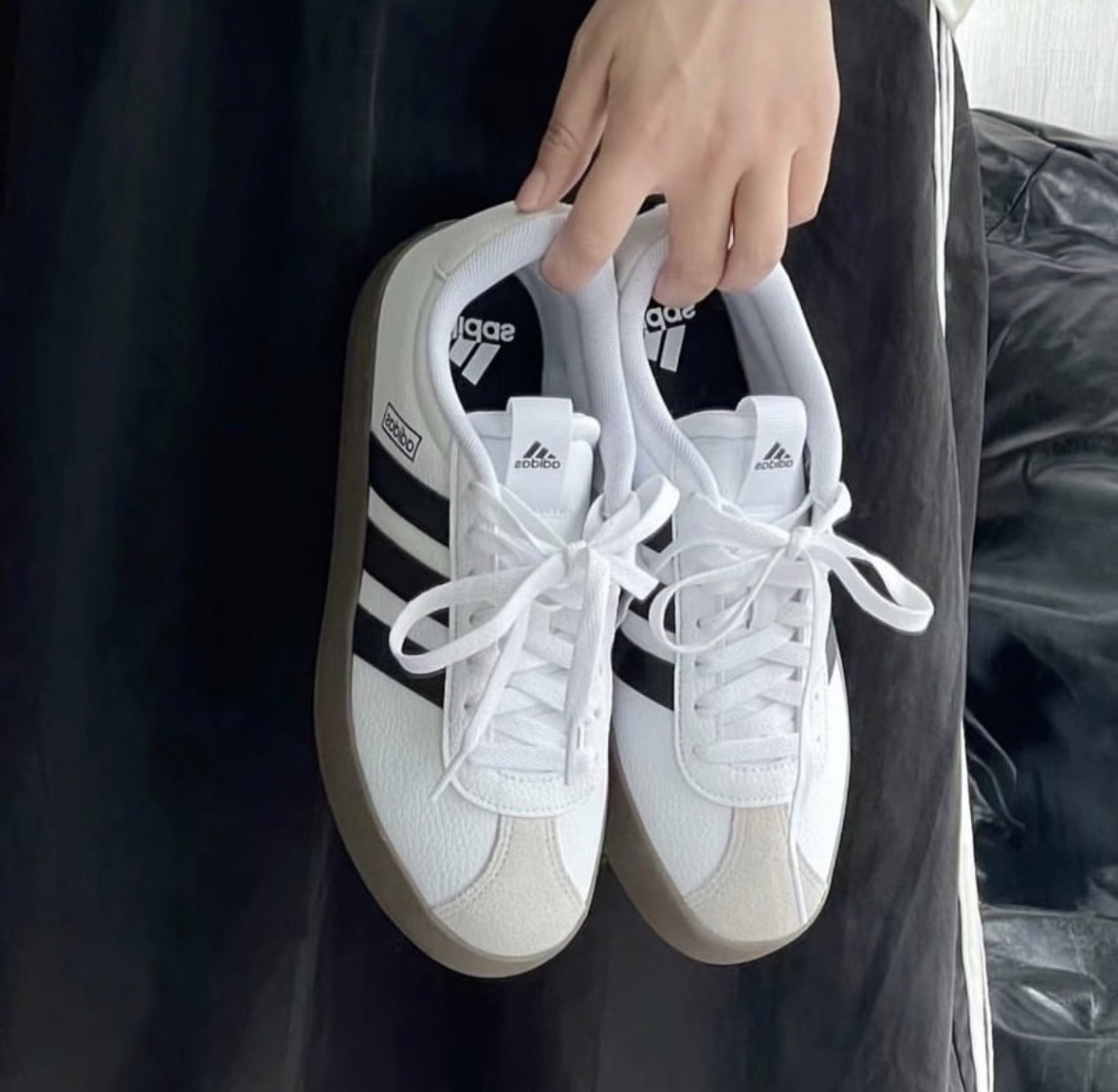 Adidas Neo VL Court 3.0 巧克力糖霜 白黑色 復古 德訓鞋 女款 ID8797/預購