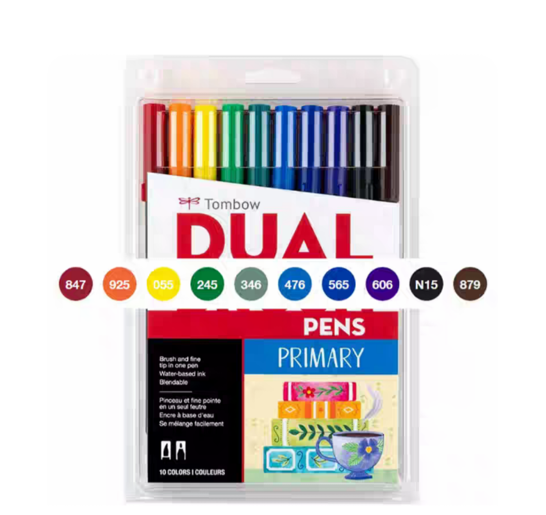 Tombow ABT Dual Brush Pen 雙頭幻彩筆 (10色套)