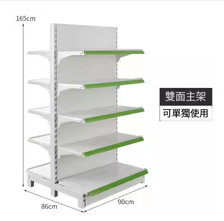 Hotly recommended widened, thickened, larger and higher supermarket shelves, shelves, display racks [double-sided main shelf 90*86*165 five-layer white]