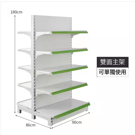 Hotly recommended widened, thickened, larger and higher supermarket shelves, shelves, display racks [double-sided main shelf 90*86*180 five-layer white]