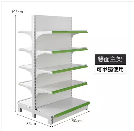 Hotly recommended widened, thickened, larger and higher supermarket shelves, shelves, display racks [double-sided main shelf 90*86*195 five-layer white]