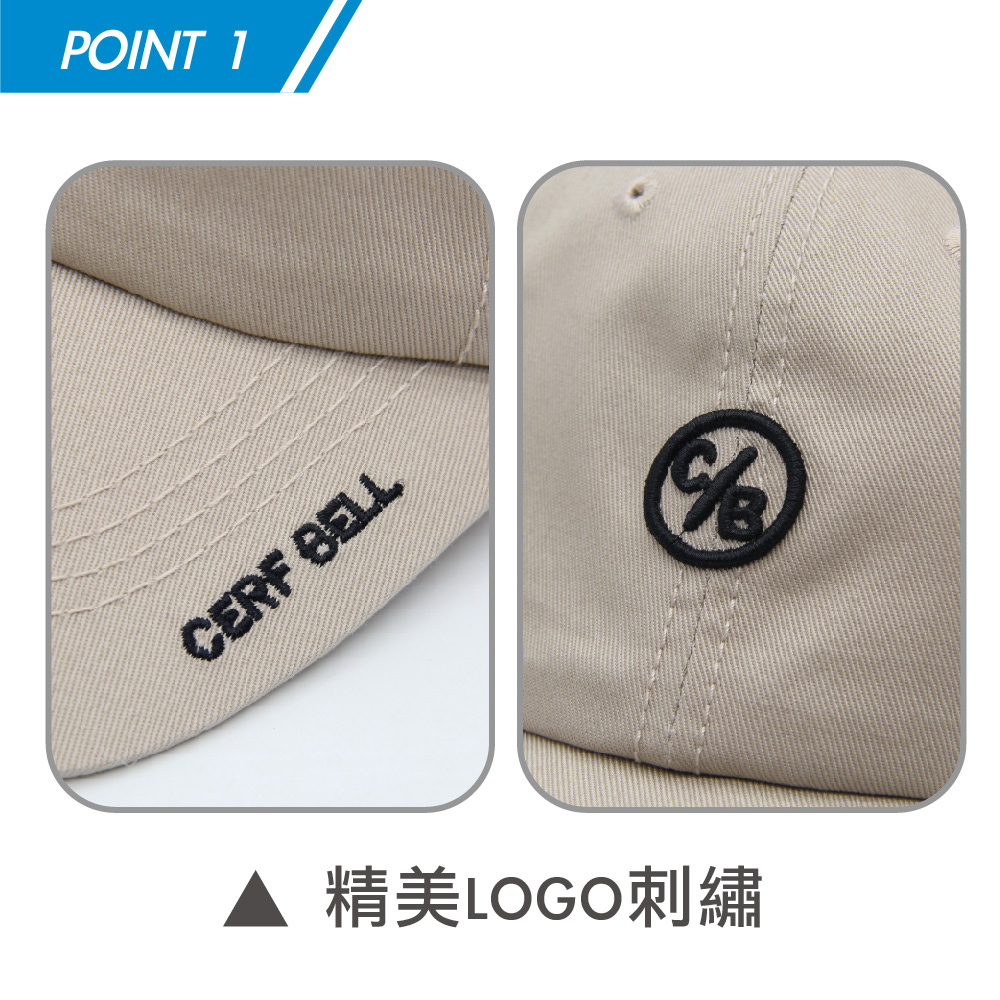 【肌涼】經典圓標立體刺繡鴨舌帽丨7AH0013