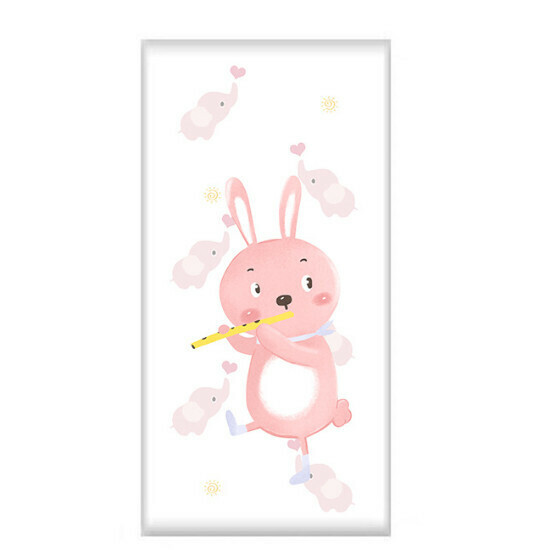 Cartoon anti-collision self-adhesive wall sticker (soft bag flute rabbit 70 * 35cm)