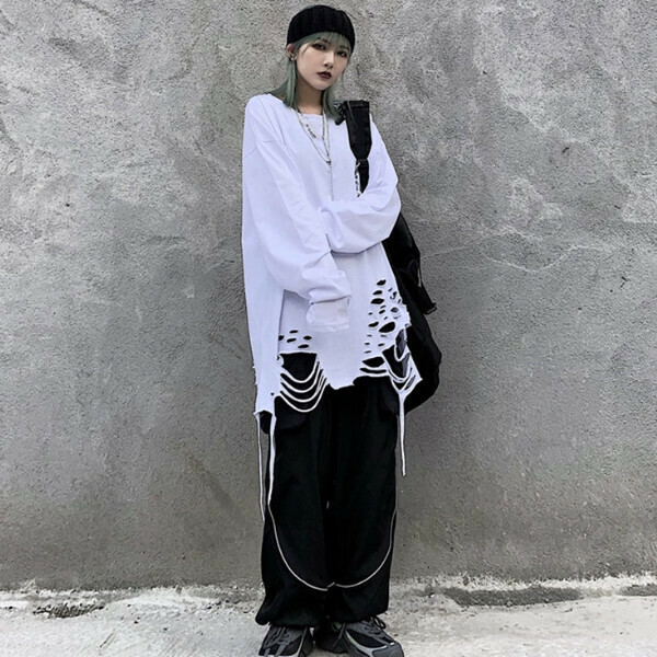 Hot recommended loose version of women's bottoming shirt (white) (M/L/XL, please contact customer service after placing the order for shipping size)