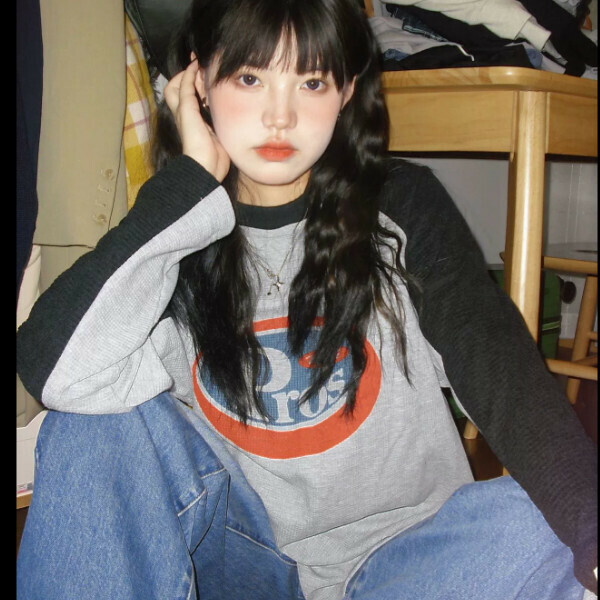 Hot Recommended Sweater Women's Autumn Loose Top (Black Gray) (M/L/XL/2XL Please contact customer service for shipping sizes after placing an order)