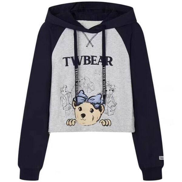 Hot recommended bear print hooded sweatshirt (navy blue) (S/M/L size, please contact customer service after placing the order for delivery size)