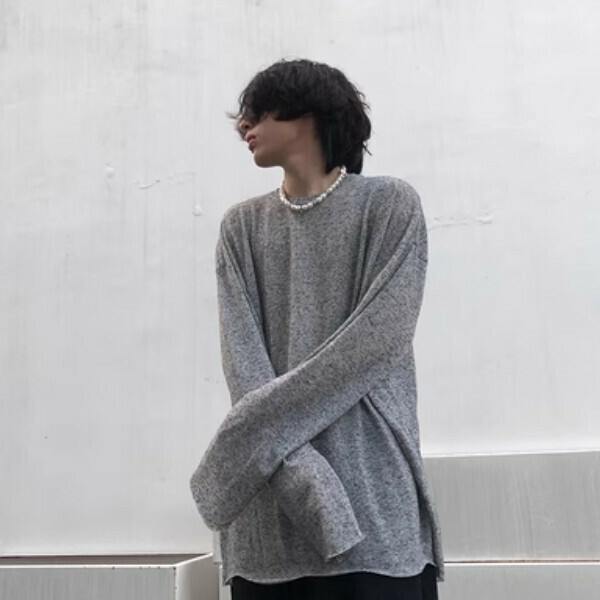 Hotly recommended niche ins loose inner layering shirt [thin gray style recommended for hand washing and not machine washing for sizes M-XL, confirm the delivery size with customer service after placing the order]