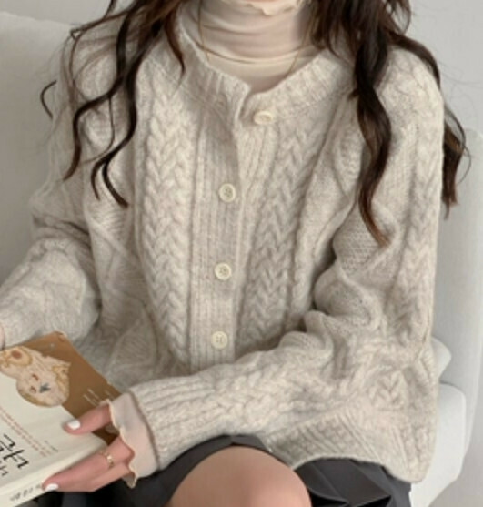 Hot Recommended Sweater Clothing, Autumn and Winter Jackets, Loose Style Tops [Off-White] One Size