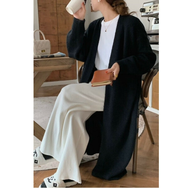 Hot Recommended Sweater Clothing Loose Full Body Jackets and Sweaters Versatile [Black] One Size