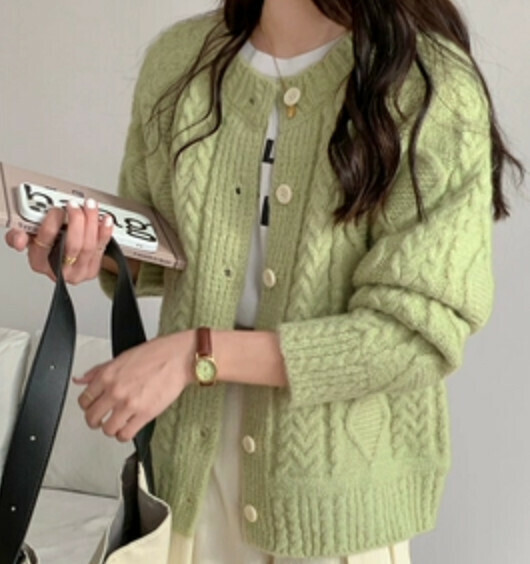 Hot Recommended Sweater Clothing, Autumn and Winter Jackets, Loose Style Tops [Avocado Color] One Size