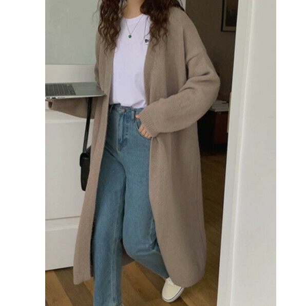 Hot Recommended Sweater Clothing Loose Full Body Jackets and Sweaters Versatile Style [Oatmeal Color] One Size