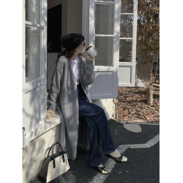 Hot Recommended Sweater Clothing Loose Full Body Jackets and Sweaters Versatile Style [Gray] One Size