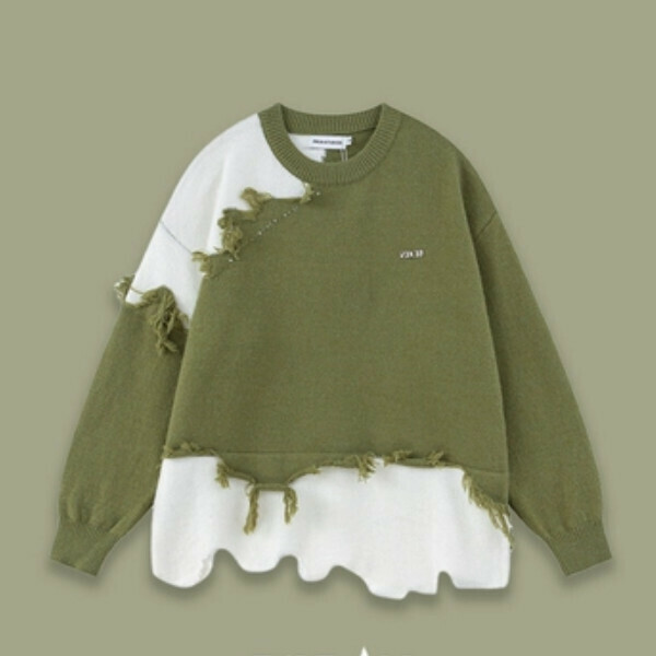 Hot recommendation SAYLAM American street retro color [broken shawl] green Please contact customer service to confirm the size after placing the order